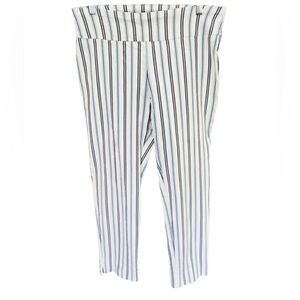 Zac & Rachel Blue and Cream Striped Ankle Pull on style Pants size 10.
